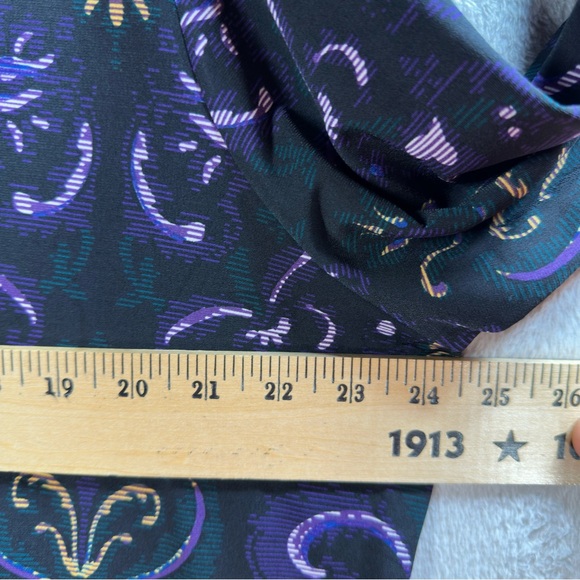 CJ Banks One Button Cardigan Stretch Knit 3/4 Sleeve Purple‎ Paisley NEW Size 1X - Picture 6 of 9